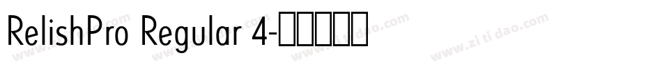 RelishPro Regular 4字体转换